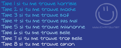 a vous de me dire